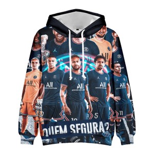  Bluza dziecięca 3D Piłkarska PSG Rozmiar 100-160