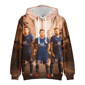  Bluza dziecięca 3D Piłkarska PSG Rozmiar 100-160