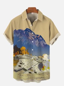 Męska Koszula na Krótki Rękaw Star Wars Gwiezdne Wojny 3D