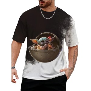 Męska Koszula na Krótki Rękaw Star Wars Gwiezdne Wojny Baby Yoda