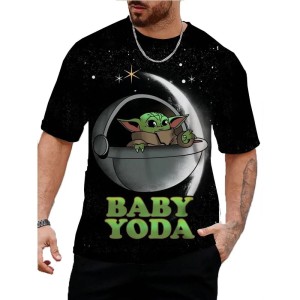 Męska Koszula na Krótki Rękaw Star Wars Gwiezdne Wojny Baby Yoda