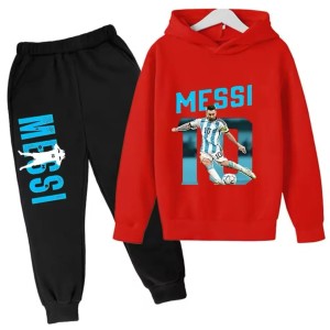 Dziecięcy Dres MESSI z Kapturem Unisex 2-Częściowy Komplet: Bluza i Spodnie 