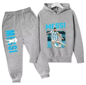 Dziecięcy Dres MESSI z Kapturem Unisex2-Częściowy Komplet: Bluza i Spodnie 