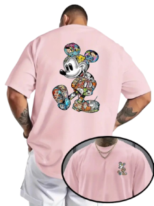 T-Shirt Tattoo Patchwork Oversize – Bawełniany, Krótki Rękaw Unisex 