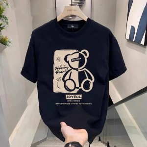 T-Shirt Męski Oversize Bawełniany Z Nadrukiem Graficznym Casual Streetwear