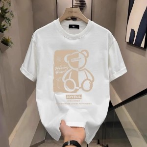 T-Shirt Męski Oversize Bawełniany Z Nadrukiem Graficznym Casual Streetwear