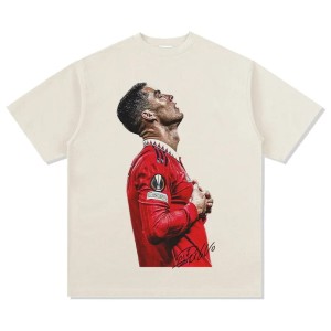 T-Shirt Męski Vintage Oversize CR7 Cristiano Ronaldo Manchester United