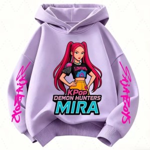 Dziecięca Bluza z Kapturem Demon Hunter Kpop Jesienna Bluza dla Chłopców i Dziewcząt