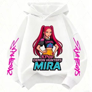 Dziecięca Bluza z Kapturem Demon Hunter Kpop Jesienna Bluza dla Chłopców i Dziewcząt 