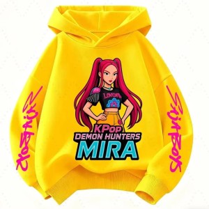 Dziecięca Bluza z Kapturem Demon Hunter Kpop Jesienna Bluza dla Chłopców i Dziewcząt 