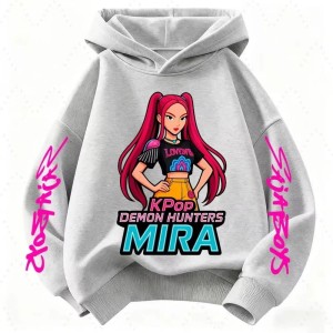 Dziecięca Bluza z Kapturem Demon Hunter Kpop Jesienna Bluza dla Chłopców i Dziewcząt 