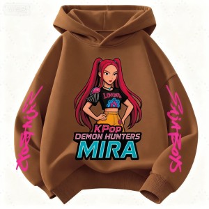 Dziecięca Bluza z Kapturem Demon Hunter Kpop Jesienna Bluza dla Chłopców i Dziewcząt 