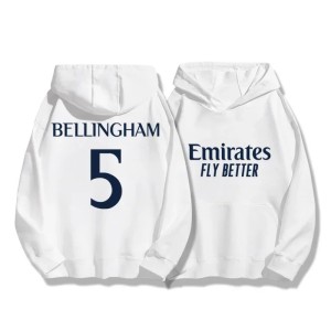 Bluza Męska z Kapturem Bellingham Real Madryt Styl M-3XL