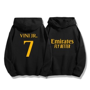 Bluza Męska z Kapturem Vinicius Jr Real Madryt Styl M-3XL