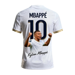 T-shirt Dziecięcy z Nadrukiem 3D Kylian Mbappe – Oddychający Sportowy UV50+ Rozmiar 100-160