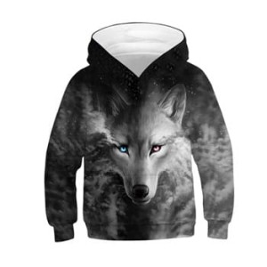 Bluza dziecięca 3D WILKI Rozmiar 100-160      