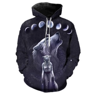 Bluza dziecięca 3D WILKI Rozmiar 100-160     