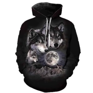 Bluza dziecięca 3D WILKI Rozmiar 100-160       