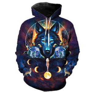 Bluza dziecięca 3D WILKI Rozmiar 100-160    