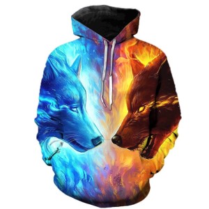 Bluza dziecięca 3D WILKI Rozmiar 100-160   